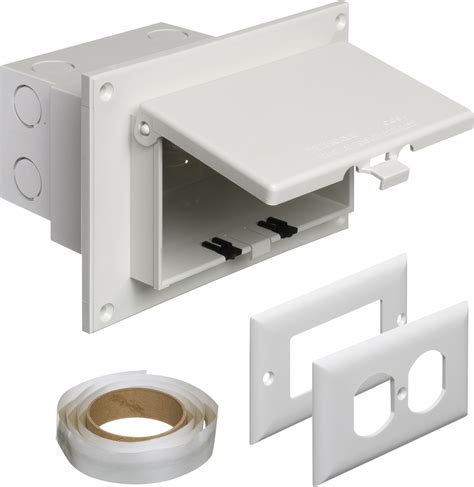 recessed outdoor electrical box|recessed weatherproof outlet box.